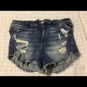 Women’s high waisted jean shorts size large